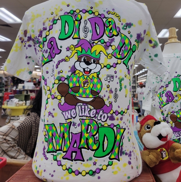 Bucee's Tops Bucees Mardi Gras Shirt Green Purple Yellow Poshmark